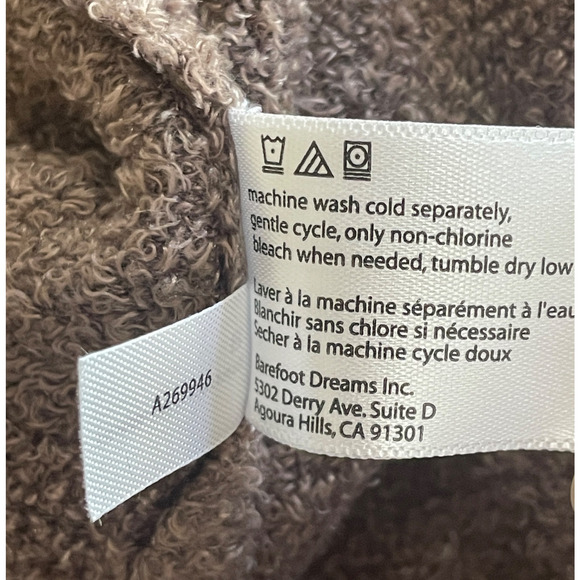 BAREFOOT DREAMS Bamboo Chic Lite Women's Size L/XL Brown Open Hi-Low Cardigan - Picture 6 of 8